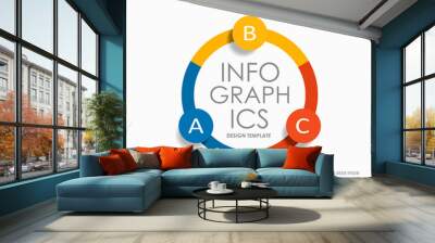 Infographic design template with place for your data. Vector illustration. Wall mural