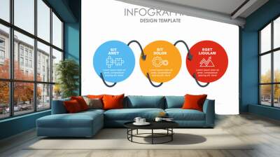 Infographic design template with place for your data. Vector illustration. Wall mural