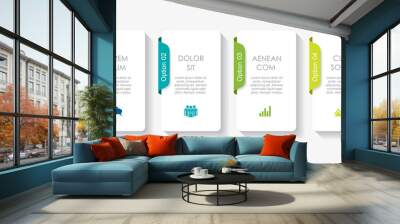 Infographic design template with place for your data. Vector illustration. Wall mural