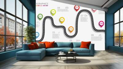 Infographic design template with place for your data. Vector illustration. Wall mural