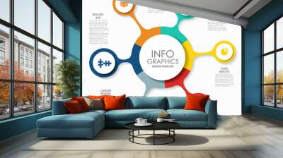 Infographic design template with place for your data. Vector illustration. Wall mural