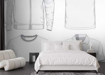 set of male shirts. vector illustration Wall mural