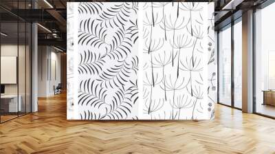 Set of seamless patterns backgrounds. Vector illustration. Wall mural