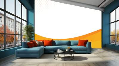 abstract orange wave and curve background  Wall mural