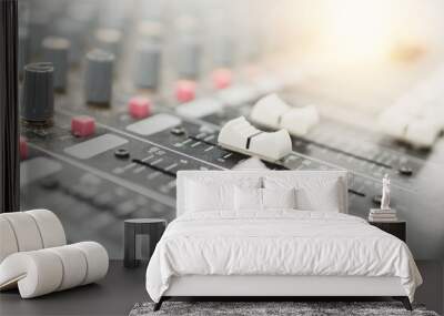 Audio adjustment button equipment to recording studio Wall mural