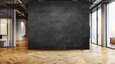 blackboard texture and black background, copy space horizontal wall Wall mural