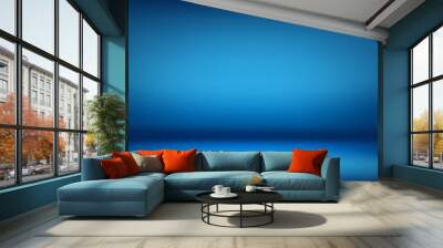 blue background, abstract wall studio room, can be used to present your product Wall mural