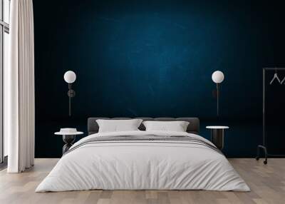 blue dark studio wall backdrop and background Wall mural