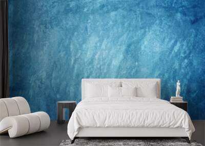 l blue grunge texture cement or concrete wall banner, blank  studio background Wall mural