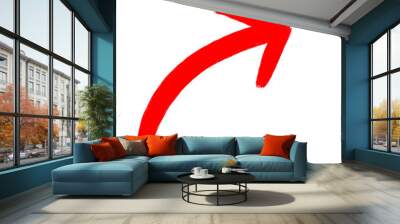 red arrow up line hand drawn Wall mural