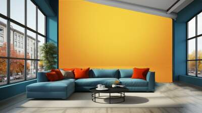 Yellow gradient wall and empty studio room background Wall mural