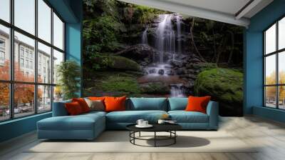 waterfall in the forest Wall mural