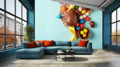 easter theme with copy space Wall mural