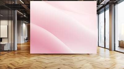 Abstract delicate romantic pink background with smooth lines Wall mural