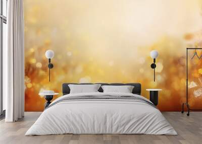 abstract light autumn background yellow leaves autumn mood change of season. Generative AI Wall mural