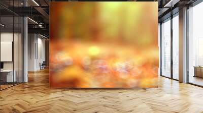 autumn background blurred orange Wall mural