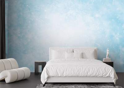 blue snow background abstract blurred Wall mural