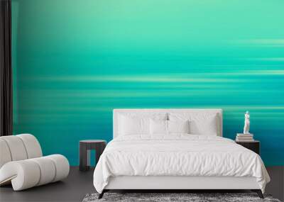 blurred abstract background motion turquoise blue horizontal length Wall mural