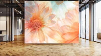 daisies background nature graphics, flower nature ornament. generative ai Wall mural