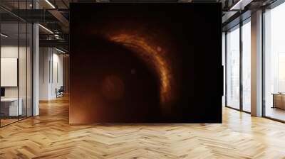 flare over a black background lens Wall mural