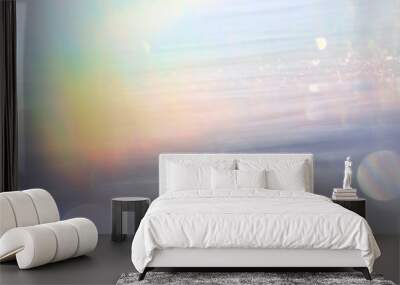 light golden reflections bokeh background blur Wall mural