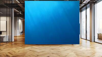 ocean underwater rays of light background, under blue water sunlight Wall mural