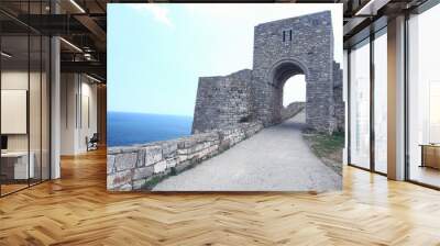 paved street stone walls Europe Wall mural