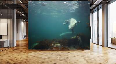 seal underwater photo in wild nature Wall mural