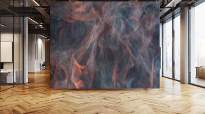 texture of the smoke on a black background Wall mural