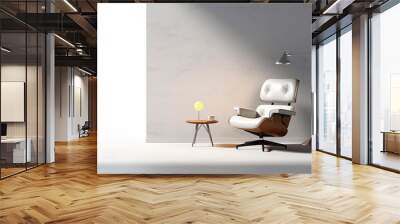 white armchair on the background of the wall interior consultation of a psychologist therapy. Wall mural