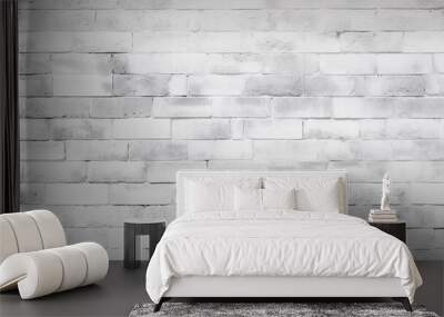 white brick wall texture abstract vintage background Wall mural