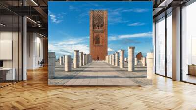 tour hassan tower square in rabat morocco Wall mural