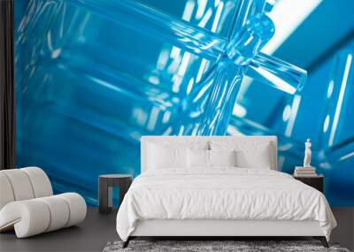 Blue space dimension  science and  technology background Wall mural