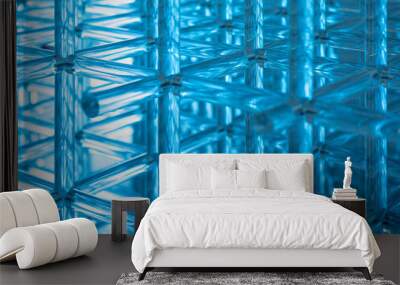 Blue space dimension  science and  technology background Wall mural