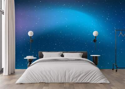 Astrology horizontal star universe background. The night with nebula in the cosmos. Milky way galaxy in the infinity space. Starry night with shiny stars in the gradient sky. Vector illustration. Wall mural