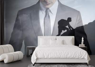 businessman and professional feeling confedent over coming challenges.  Wall mural