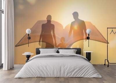 Family religious belief and faith  Wall mural