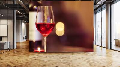 Glass of red wine.  Wall mural