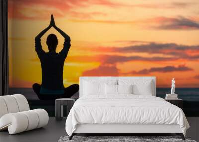 Peace, relaxation and meditation by the sea.  Wall mural