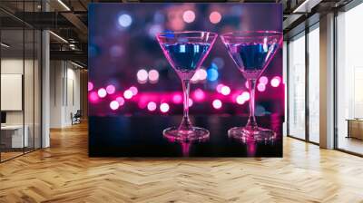 two glasses of cocktails Wall mural