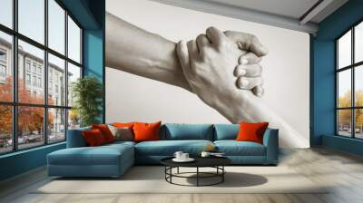 Two hands helping another. People helping each other.
 Wall mural