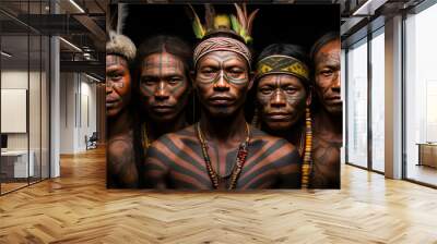  tribes of the ugandan amazon, in brazil Wall mural