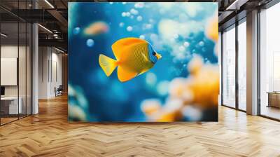 Colorful tropical fish swimming in the beautiful coral reef of an exotic underwater world. Wall mural