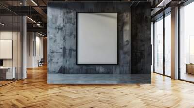 Blank frame on grunge wall. Wall mural