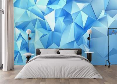 Abstract Blue Polygonal Background Wall mural