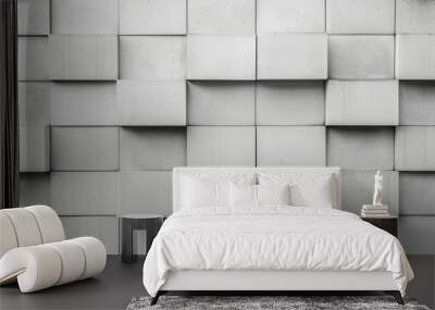 Abstract Concrete Wall with Geometric Design Wall mural