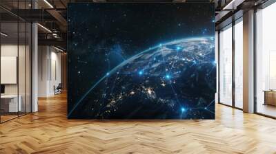 Global Network Connectivity Wall mural