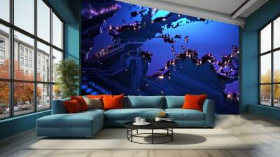 world of semiconductors, global electronics.  Wall mural