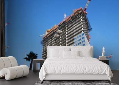 over view of condominium / hotel construction site 6 Wall mural