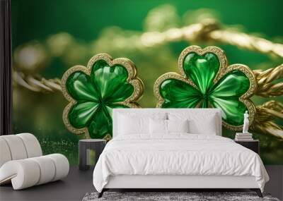 Saint Patrick's day background, Saint Patrick's day wallpaper, Saint Patrick's day concept aesthetic, ai generated Wall mural